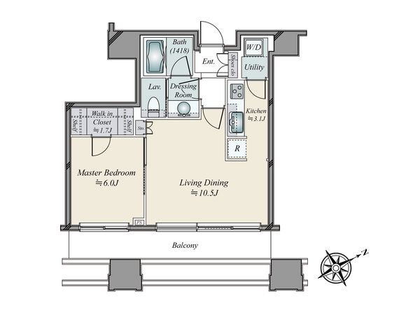 パークコート虎ノ門愛宕タワー 間取図(平面図)