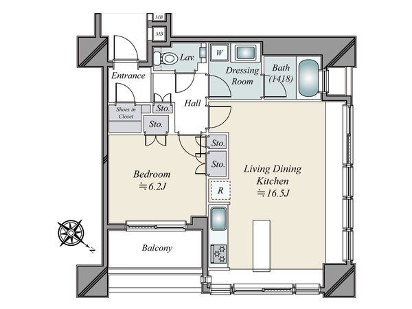 ザ・ヒルトップタワー高輪台 間取図(平面図)