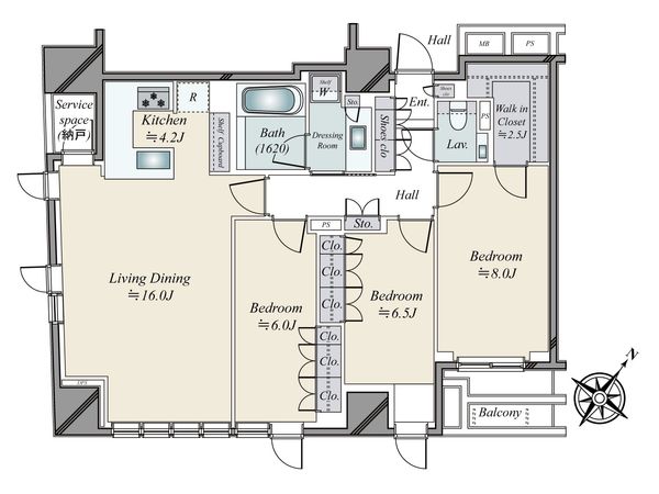 ジオグランデ白金台 間取図(平面図) ジオグランデ白金台 間取図(平面図)