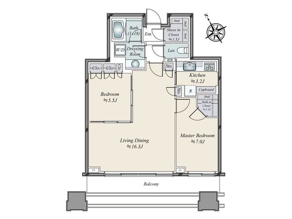 パークコート虎ノ門愛宕タワー 間取図(平面図)