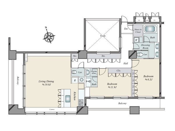 グランスイート虎ノ門 間取図(平面図) 間取図(平面図)
