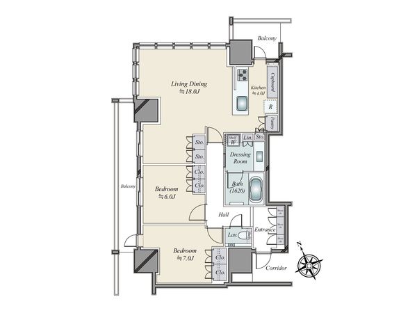 ブランズタワー芝浦 間取図(平面図) ブランズタワー芝浦 間取図(平面図)