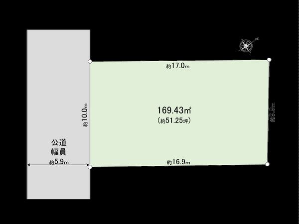 新宿区市谷左内町 土地 区画図