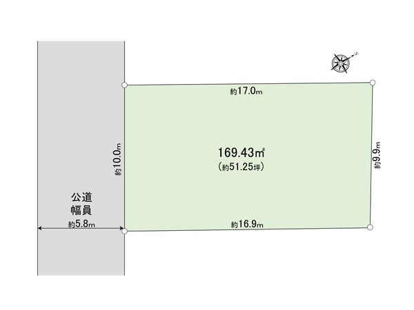 新宿区市谷左内町 土地 区画図