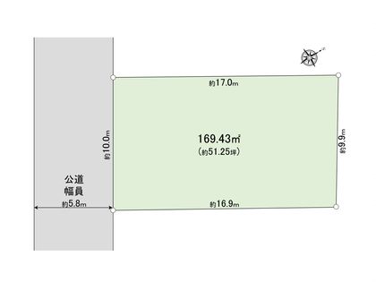 新宿区市谷左内町 土地 区画図