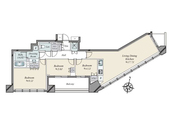 勝どきザ・タワー 間取図(平面図) 勝どきザ・タワー 間取図(平面図)