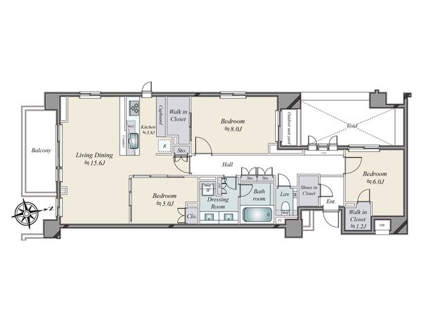 ザ・パークハウス市谷甲良町 間取図(平面図) 間取図(平面図)
