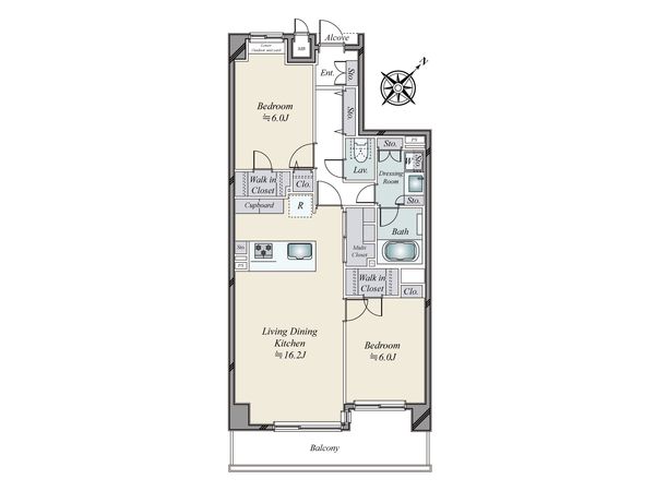 ビラカーサ四谷四丁目 間取図(平面図)