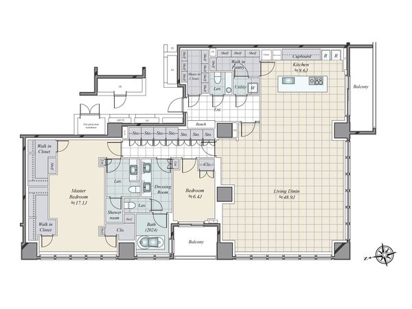 クラッシィタワー新宿御苑 間取図(平面図)