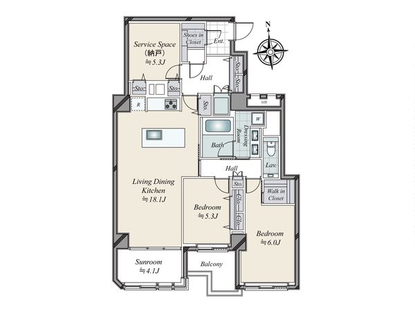 ルミナス一番町 間取図(平面図) ルミナス一番町 間取図(平面図)