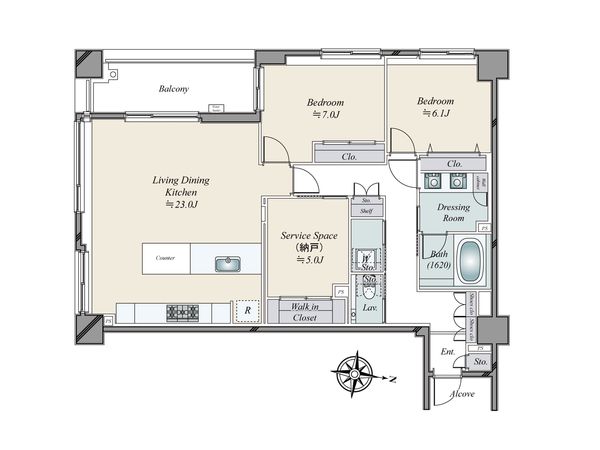 グランフォルム六番町 間取図(平面図) 間取図(平面図)