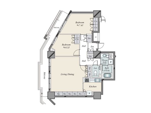 ローレルコート新宿タワー 間取図(平面図) 間取図(平面図)