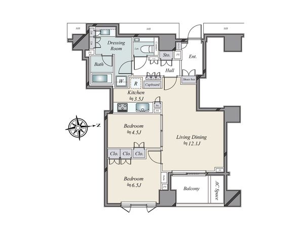ザ・パークハウス西麻布レジデンス 間取図(平面図)
