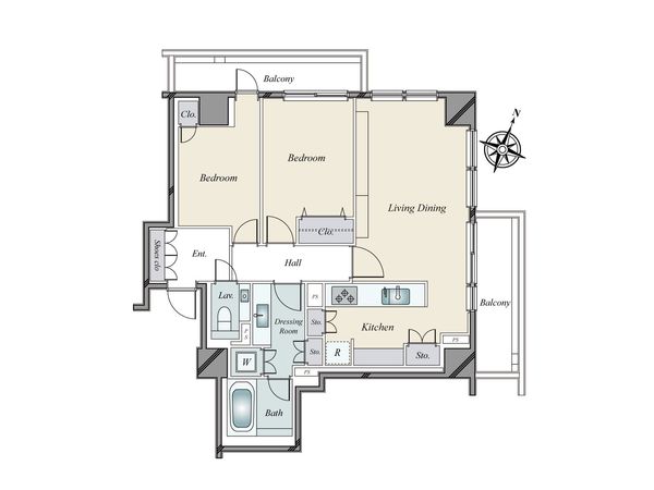 ブランズ六番町 間取図(平面図) ブランズ六番町 間取図(平面図)