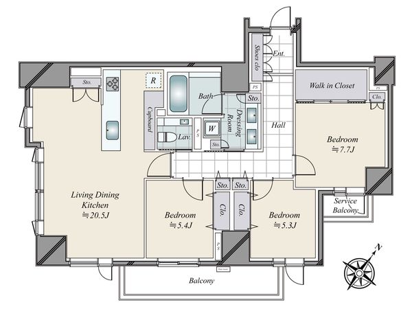フォルム内藤町 間取図(平面図)