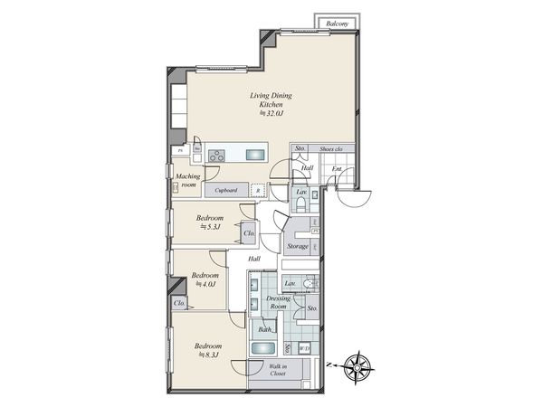 一番町パークマンション 間取図(平面図)
