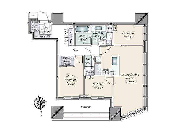 パークコート ザ・三番町ハウス 間取図(平面図)