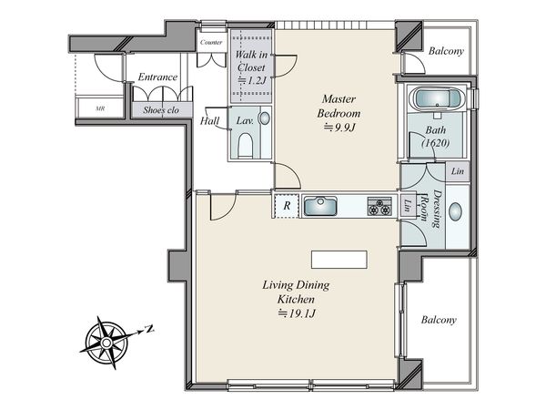 シエルトーレ三番町 間取図(平面図)