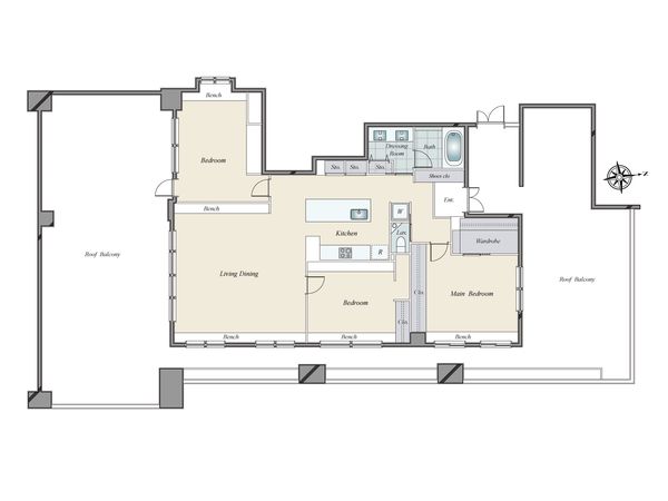 コスモ参宮橋パークビュー 間取図(平面図)
