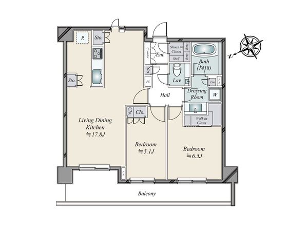 アトラス白金高輪 間取図(平面図) アトラス白金高輪 間取図(平面図)