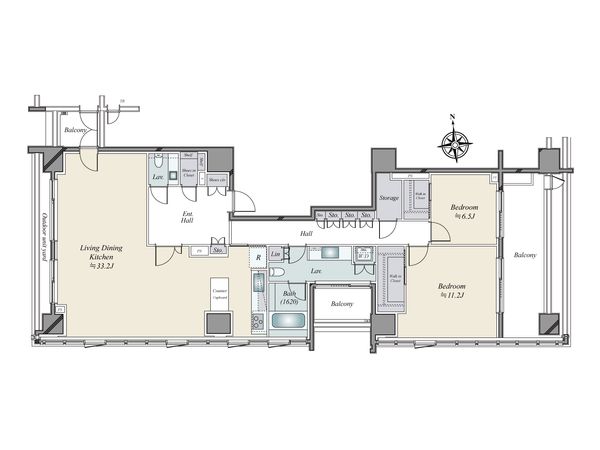 麹町パークハウス 間取図(平面図) 間取図(平面図)