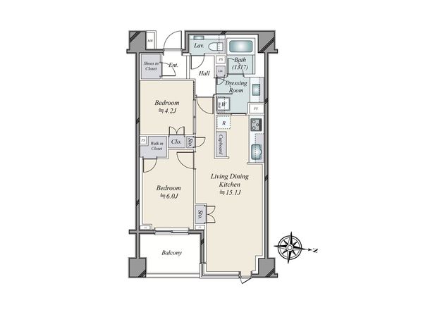 ブランズ神楽坂 間取図(平面図)