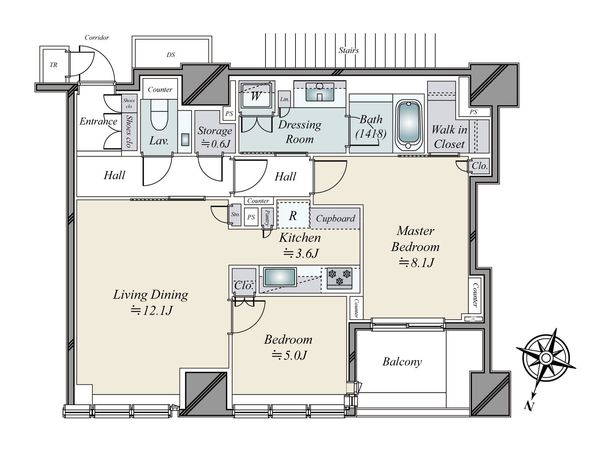 Brillia一番町 間取図(平面図)