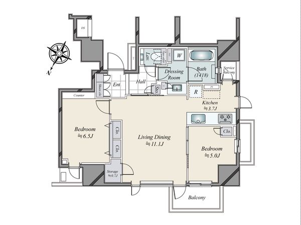 プラウド九段南 間取図(平面図) 間取図(平面図)