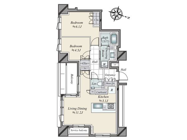ブランズ九段北 間取図(平面図) 間取図(平面図)