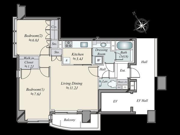 ファミールグラン神宮外苑前 間取図(平面図) ファミールグラン神宮外苑前 間取図(平面図)
