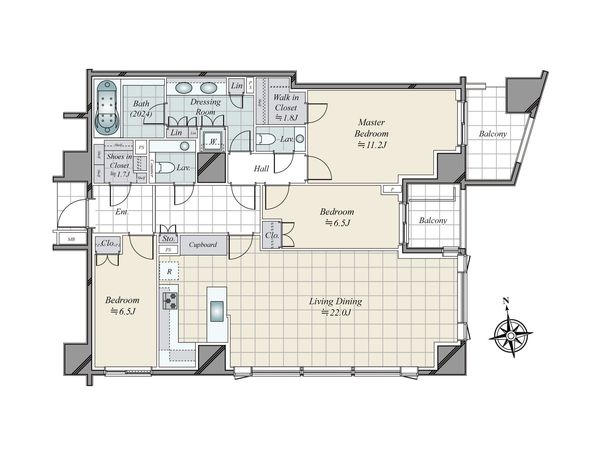 パークマンション三田綱町 ザ フォレスト 間取図(平面図)