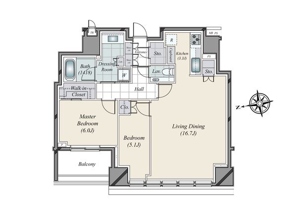 クラッシィタワー新宿御苑 間取図(平面図) クラッシィタワー新宿御苑 間取図(平面図)