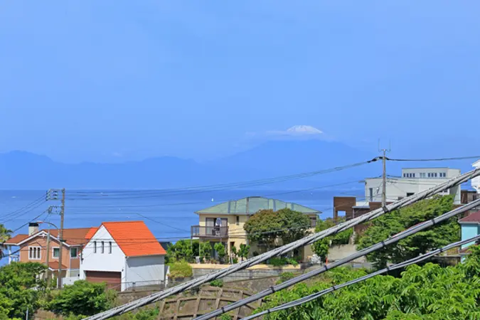 天候次第では富士山の眺望を臨めます