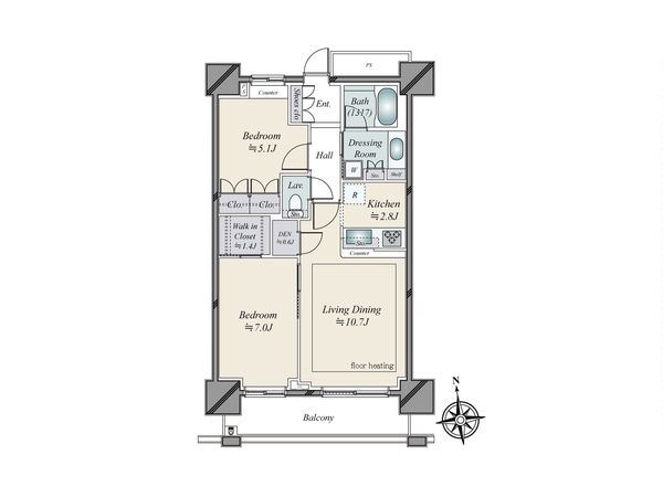 ベイクレストタワー 間取図(平面図) ベイクレストタワー 間取図(平面図)