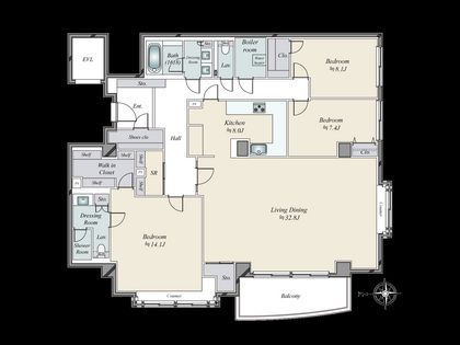 ヴィクトリアコート イースト棟 間取図(平面図)