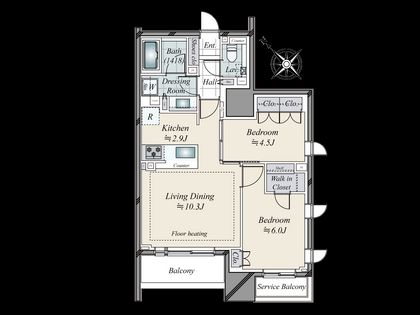アネシア築地ステーションレジデンス 間取図(平面図)