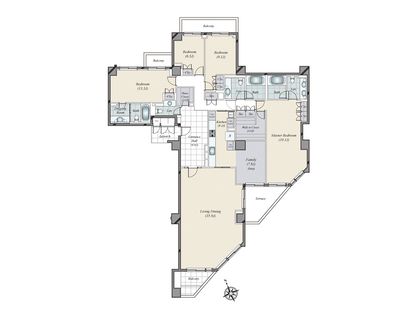 オパス有栖川 間取図(平面図)