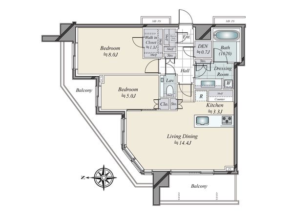 グランドメゾン白金の杜ザ・タワー 間取図(平面図) 間取図(平面図)