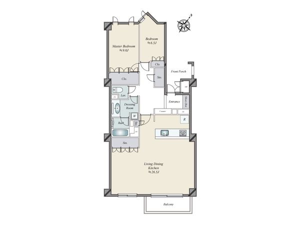 広尾ガーデンヒルズ イーストヒルC棟 間取図(平面図) 広尾ガーデンヒルズ イーストヒルC棟 間取図(平面図)