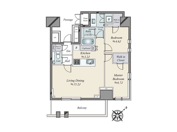 プラウドタワー渋谷 間取図(平面図) プラウドタワー渋谷 間取図(平面図)