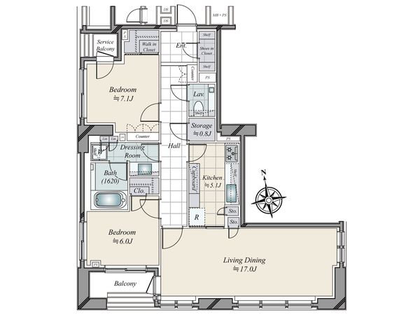 アトラス麻布台 間取図(平面図) 間取図(平面図)