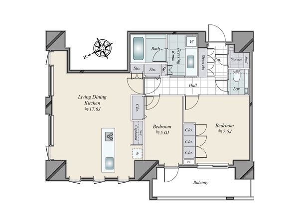 パークコート六本木ヒルトップ 間取図(平面図) 間取図(平面図)
