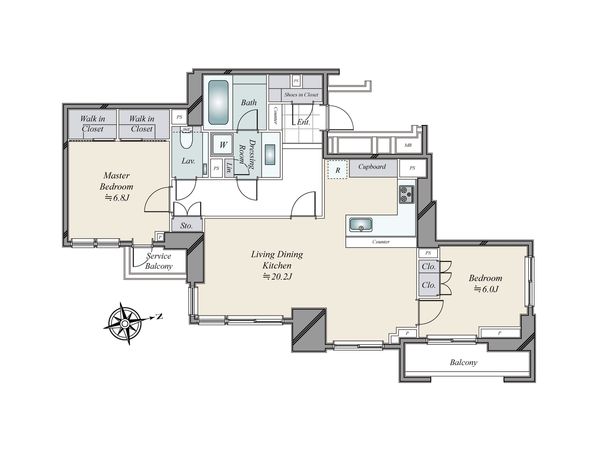 アトラス麻布台 間取図(平面図) 間取図(平面図)