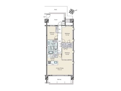 ハイコート山手パレ244 北館 間取図(平面図)