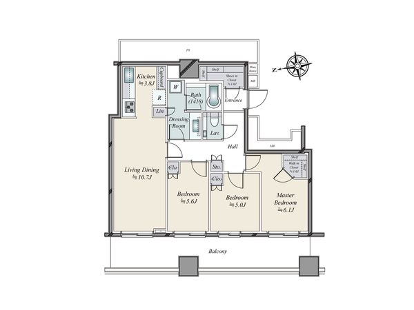 WORLD TOWER RESIDENCE 間取図(平面図) WORLD TOWER RESIDENCE 間取図(平面図)