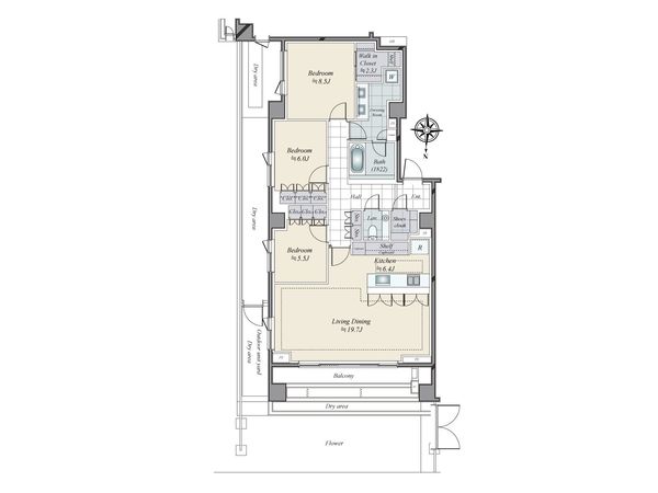 グランドメゾン渋谷大山町 間取図(平面図) グランドメゾン渋谷大山町 間取図(平面図)
