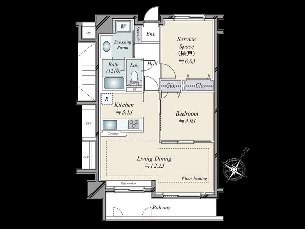 朝日白金台マンション 間取図(平面図) 朝日白金台マンション 間取図(平面図)