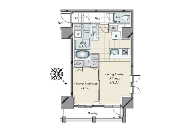 ピアース赤坂 間取図(平面図) ピアース赤坂 間取図(平面図)