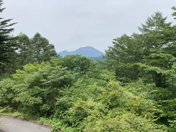 浅間山を望む眺望です（天候等による）