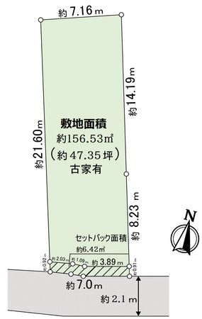 大日町二丁目古家付土地 区画図 大日町二丁目古家付土地 区画図